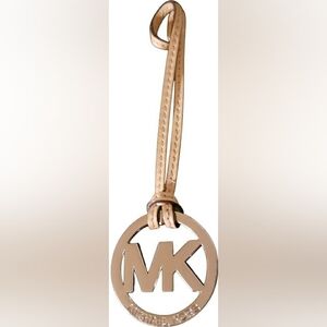 Michael Kors Silver MK Logo Bag Charm